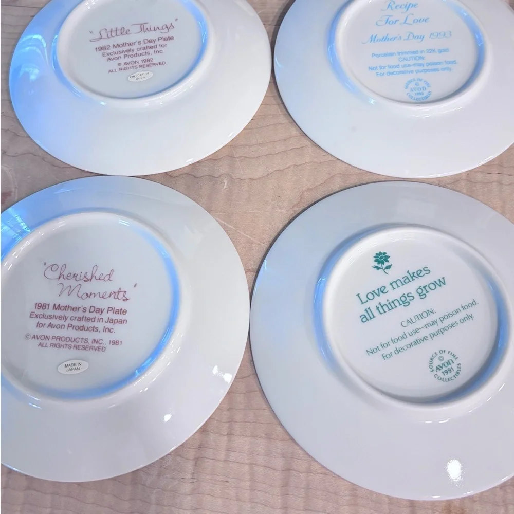 Charming Collectible Decorative Plates Set of 4